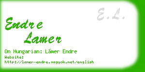 endre lamer business card